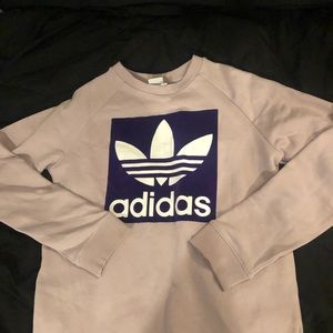 Adidas large smooth logo purple long sleeve